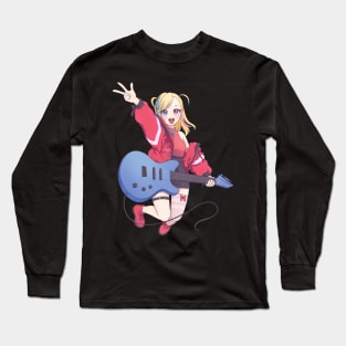 Anime Girl Rockstar Fantasy Band Anime Manga Long Sleeve T-Shirt